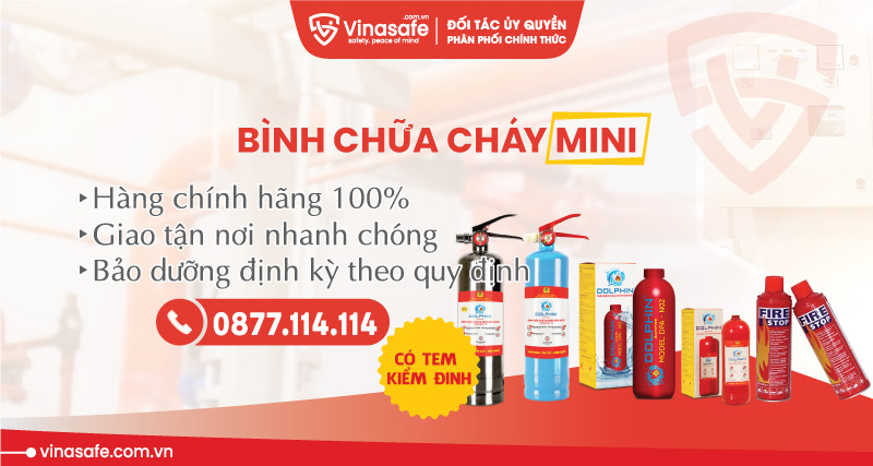 Bình chữa cháy mini có tem kiểm định giá rẻ