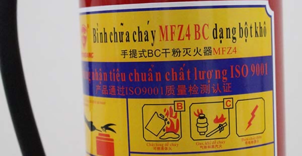 bình bột BC chữa đám cháy nào tốt