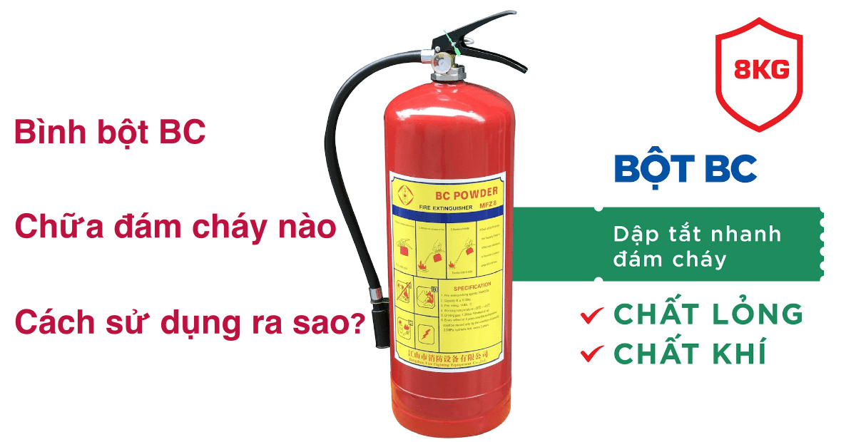 bình bột BC chữa đám cháy nào