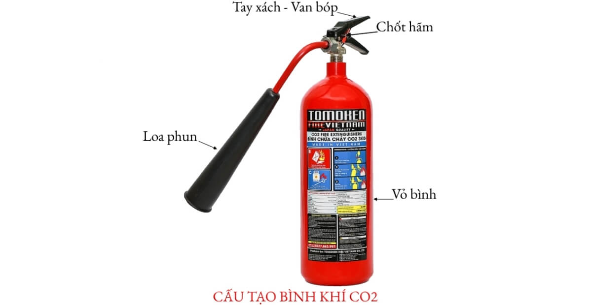 cấu tạo bình chữa cháy co2