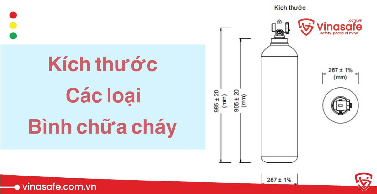 kích thước bình chữa cháy