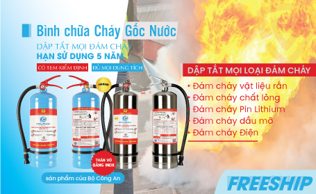 Bình chữa cháy gốc nước dập tắt mọi loại đám cháy