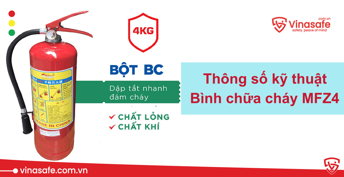 thông số kỹ thuật bình chữa cháy MFZ4