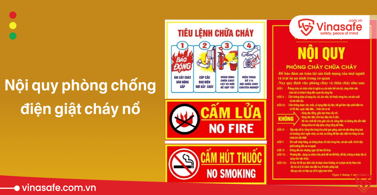 bảng nội quy phòng chống điện giật cháy nổ