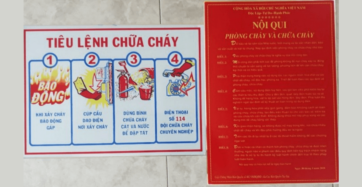 nội quy PCCC nhà trọ