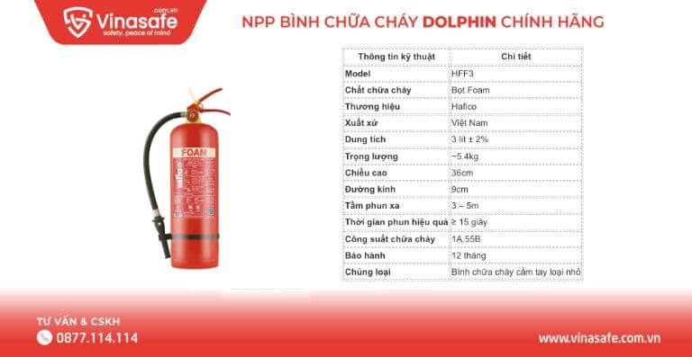 Bình chữa cháy bọt Hafico HFF3