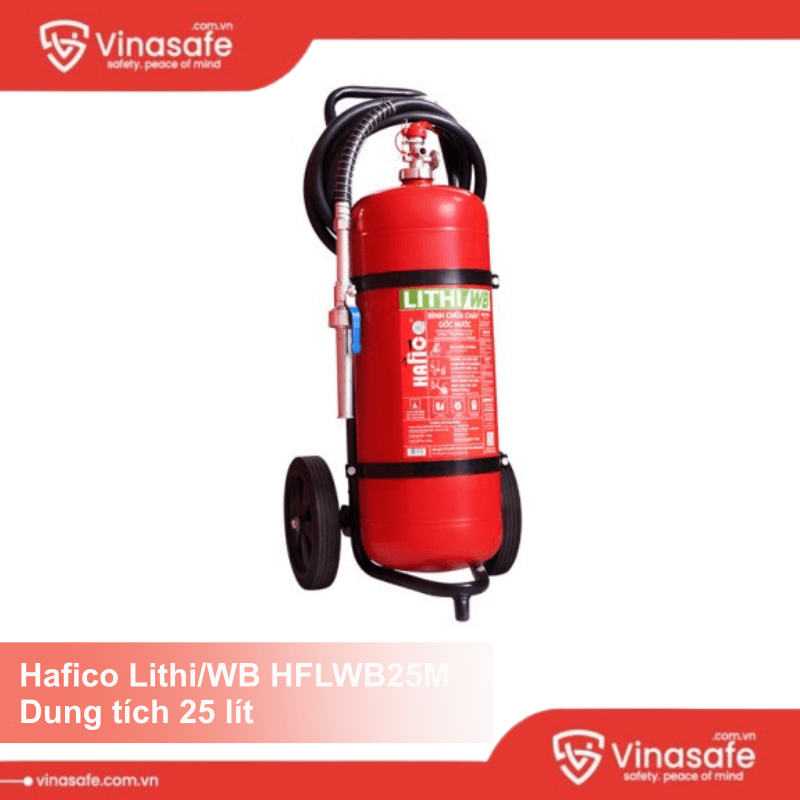 Bình chữa cháy xe đẩy Hafico Lithi/WB HFLWB25M
