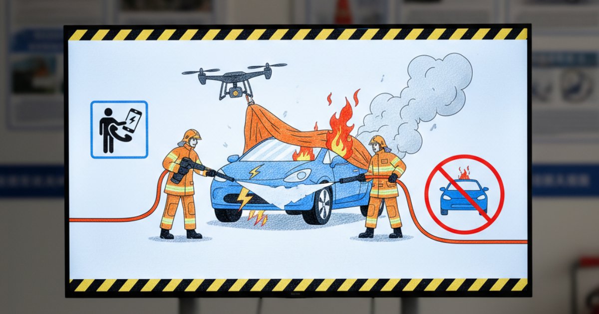Xử lý an toàn khi xe điện có dấu hiệu cháy nổ